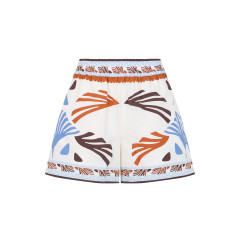 Cotton short pants with print