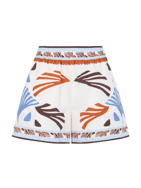Cotton short pants with print