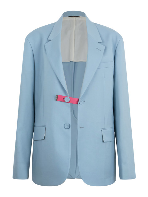 Single-breasted wool blazer
