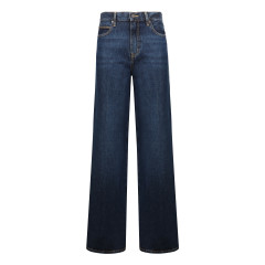 Jeans a gamba larga con risvolto