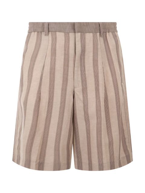 Striped bermuda shorts