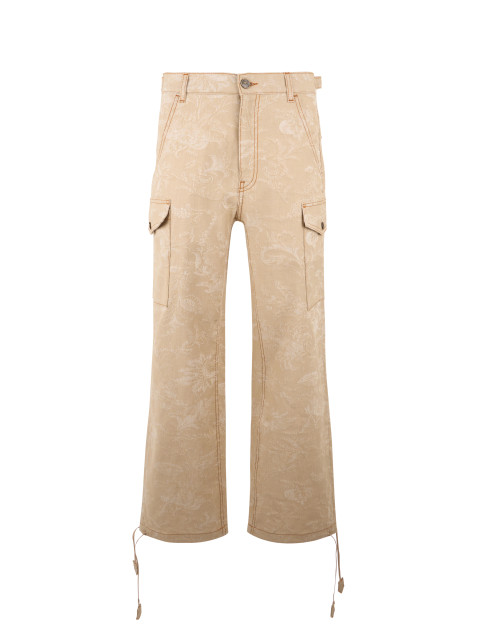 Cargo pants in cotton with print