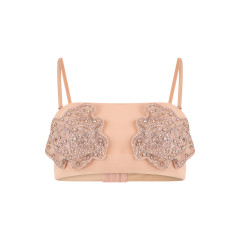 Short top with embroidery