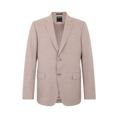 Single-breasted blazer in a wool and linen blend