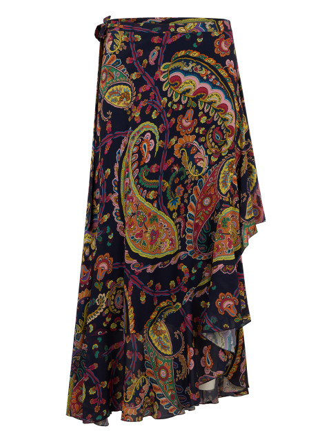 Long printed skirt