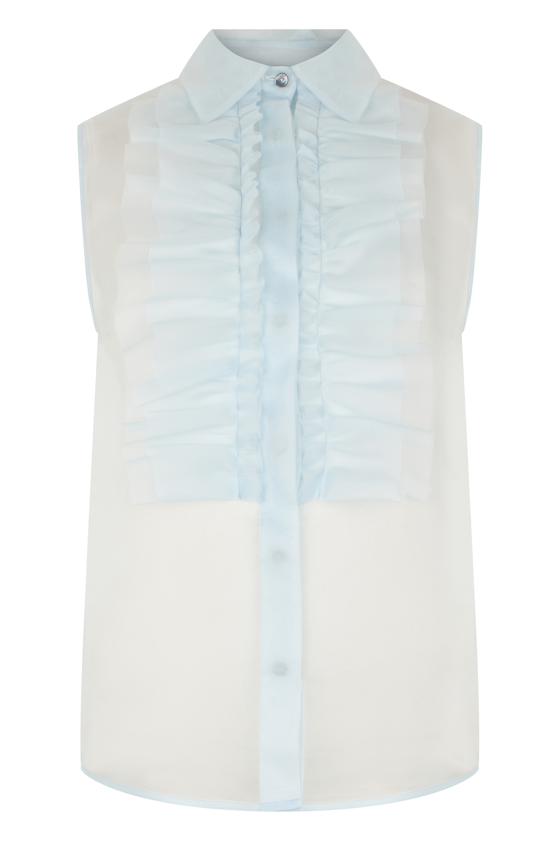Sleeveless silk blouse