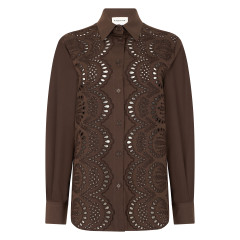 Lace shirt in cotton