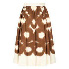 Midi cotton dress with print
