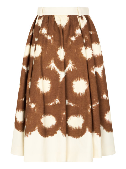 Midi cotton dress with print