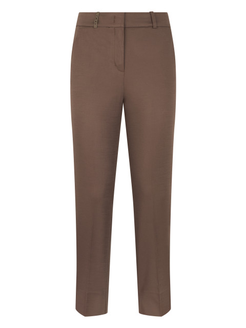Straight cotton elastic pants