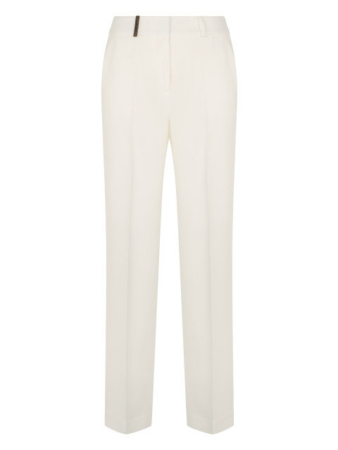 Straight cotton elastic pants