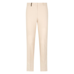 Straight pants in cotton and elastane blend