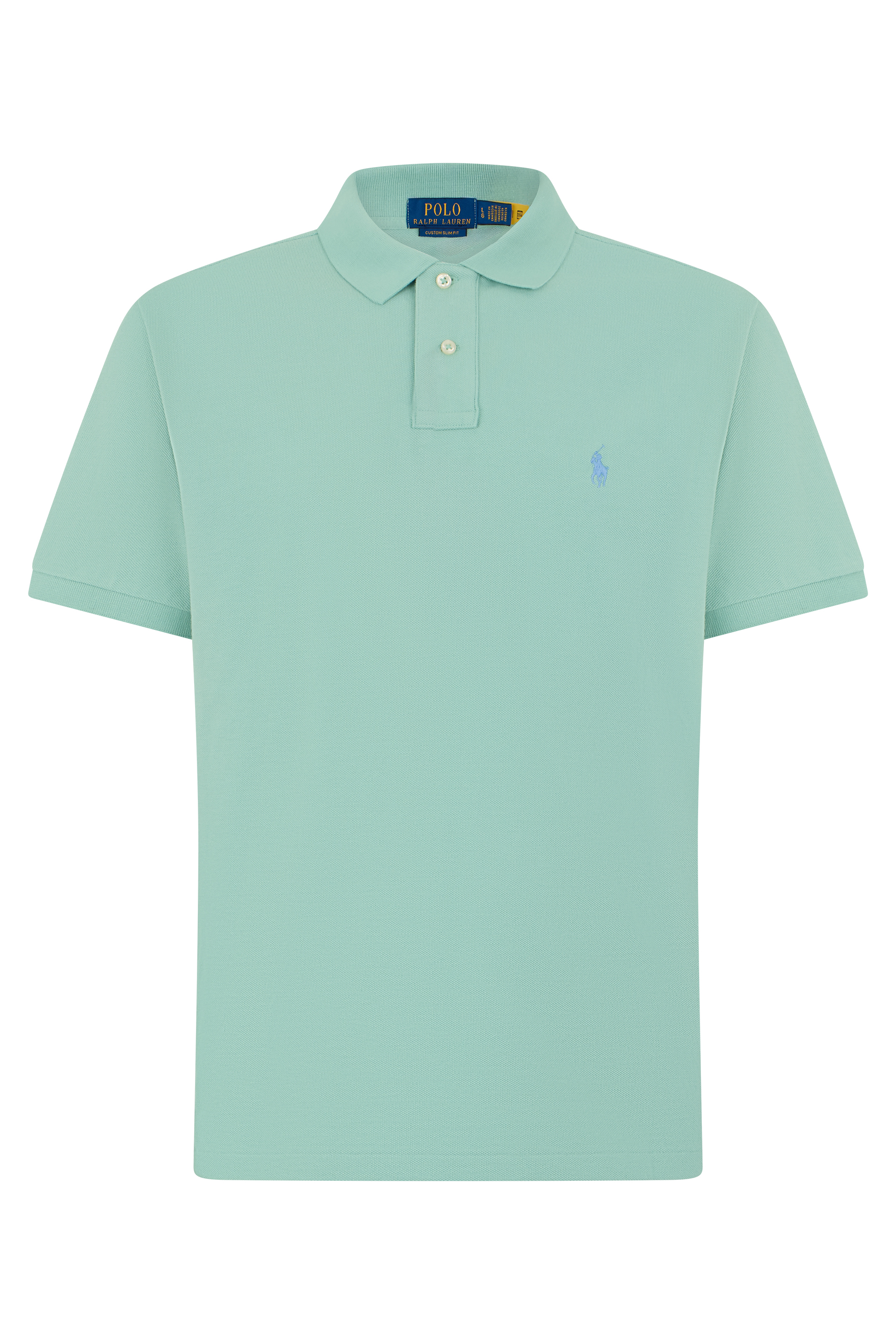 Pique cotton polo with embroidery