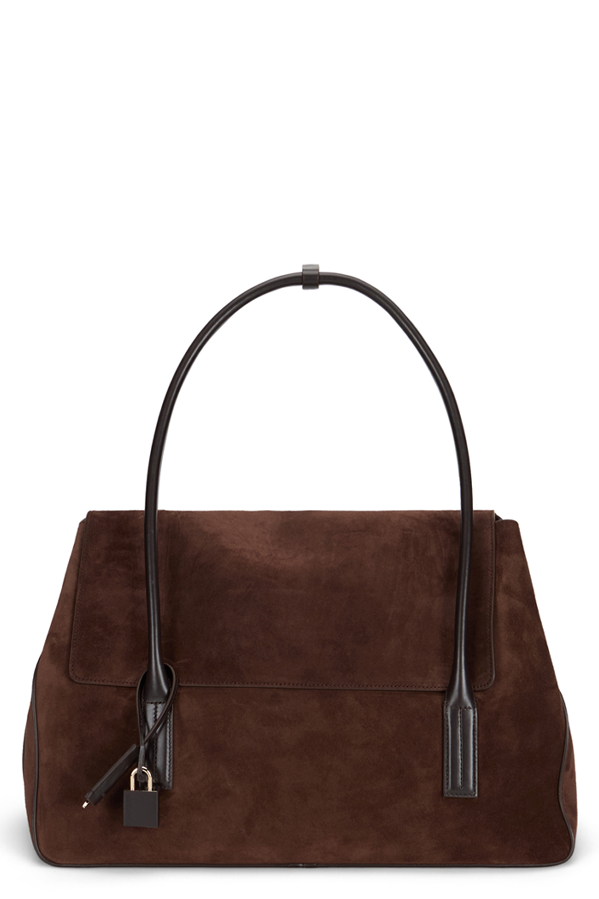 Large suede shoulder bag