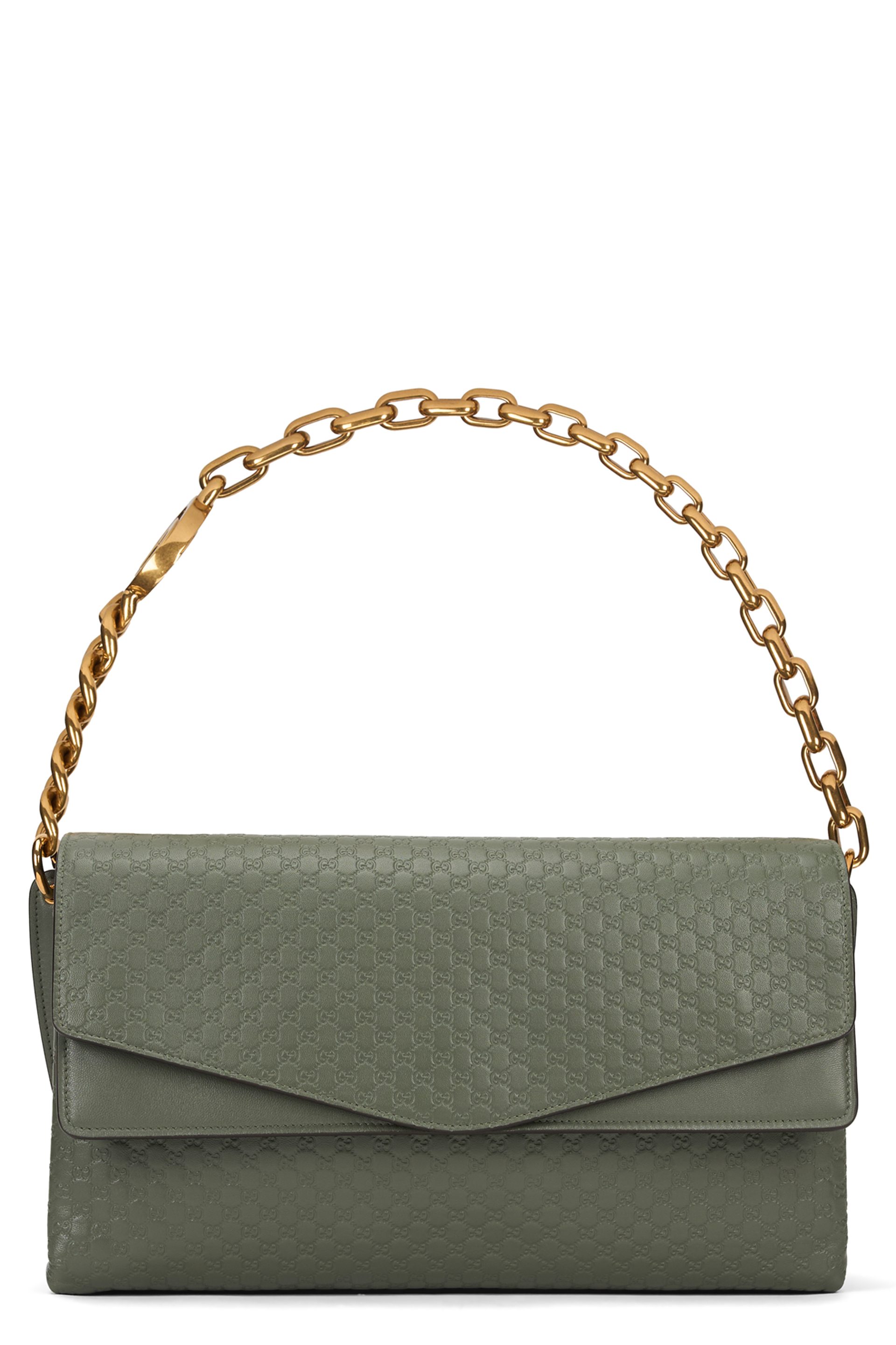 Leather bag with GG embossed monogram