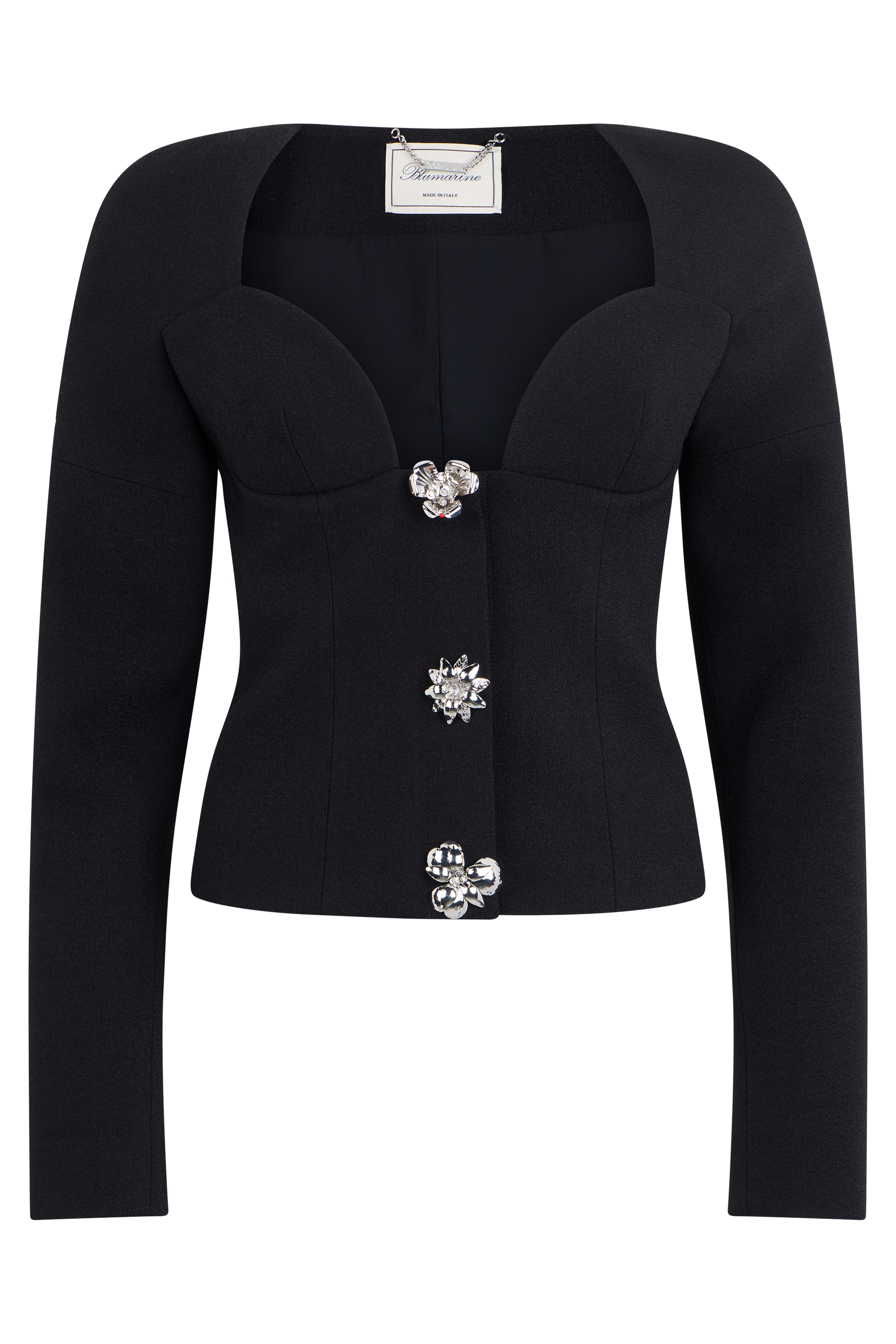 Double-breasted blazer in crêpe