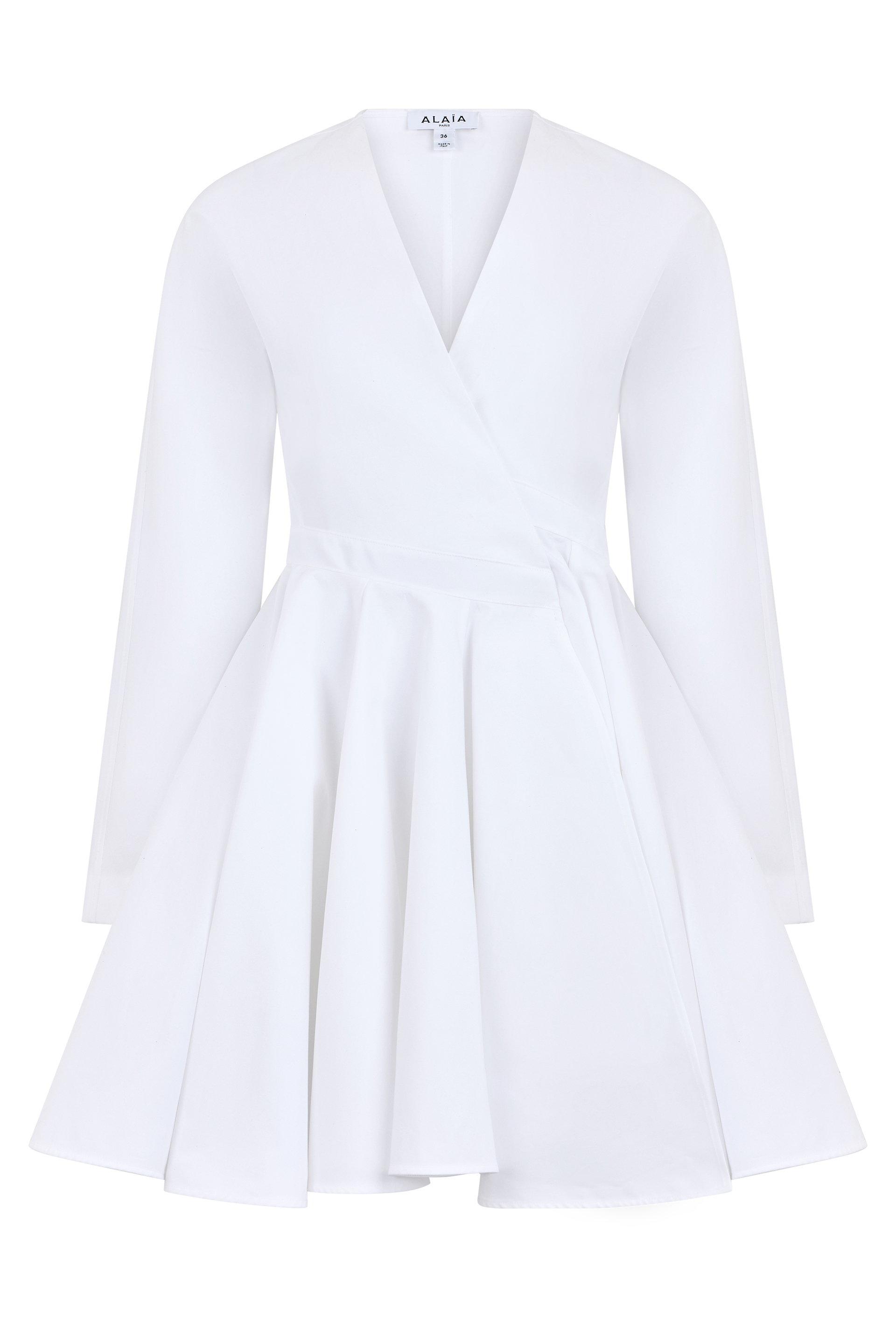 Cotton dress with a flared skirt
