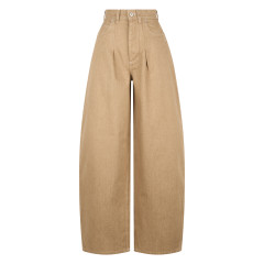 Loose trousers in cotton blend