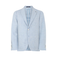Unlined jacket in linen and wool