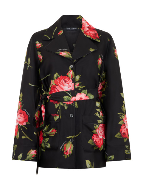 Silk floral jacket