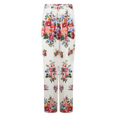 Floral Silk Pants
