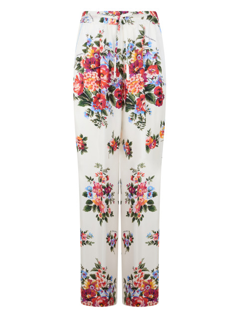 Floral Silk Pants