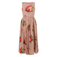 Floral midi dress in cotton