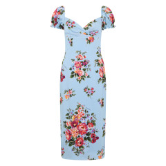 Floral silk dress