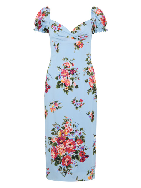 Floral silk dress