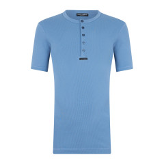 Serafino T-shirt in cotton ribbed