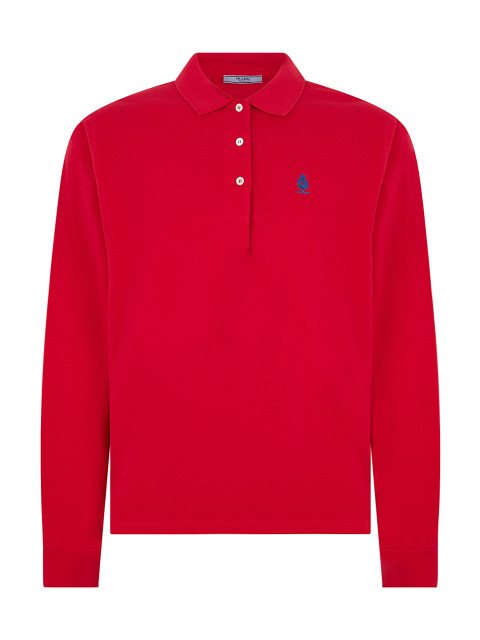 Polo in Piqué with long sleeves