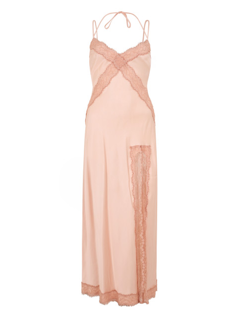 Midi dress in satin