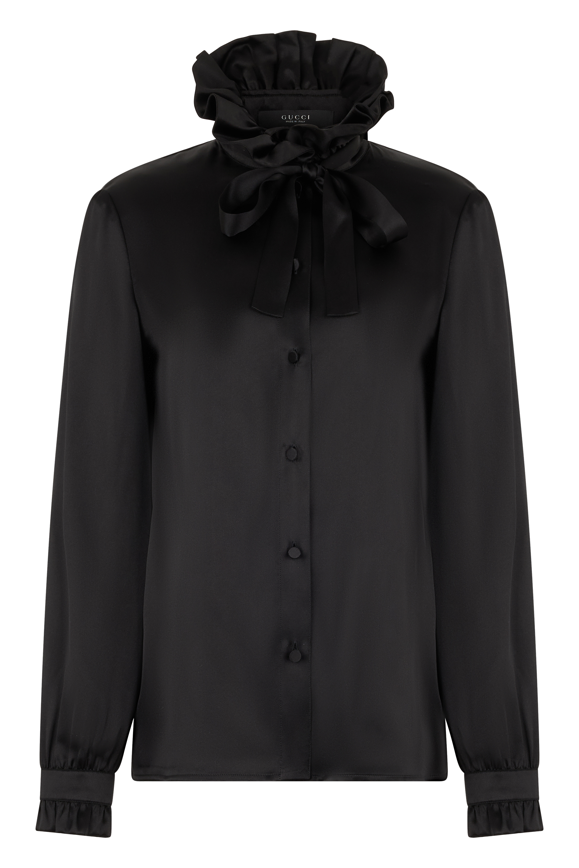 Silk blouse with bow