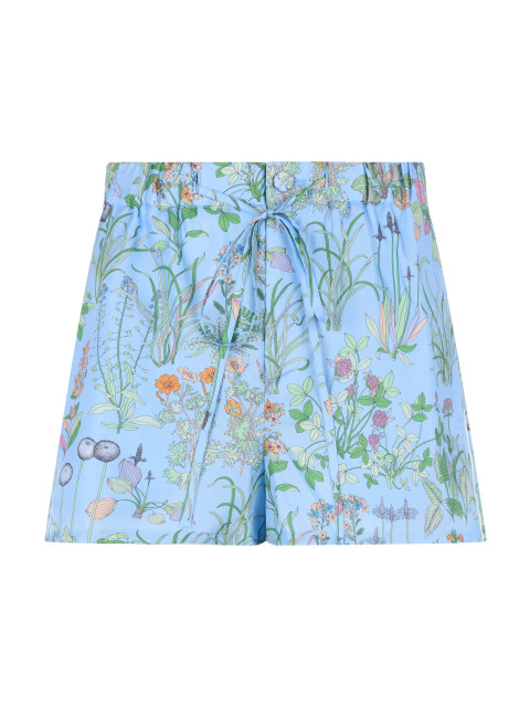 Silk printed twill bermuda