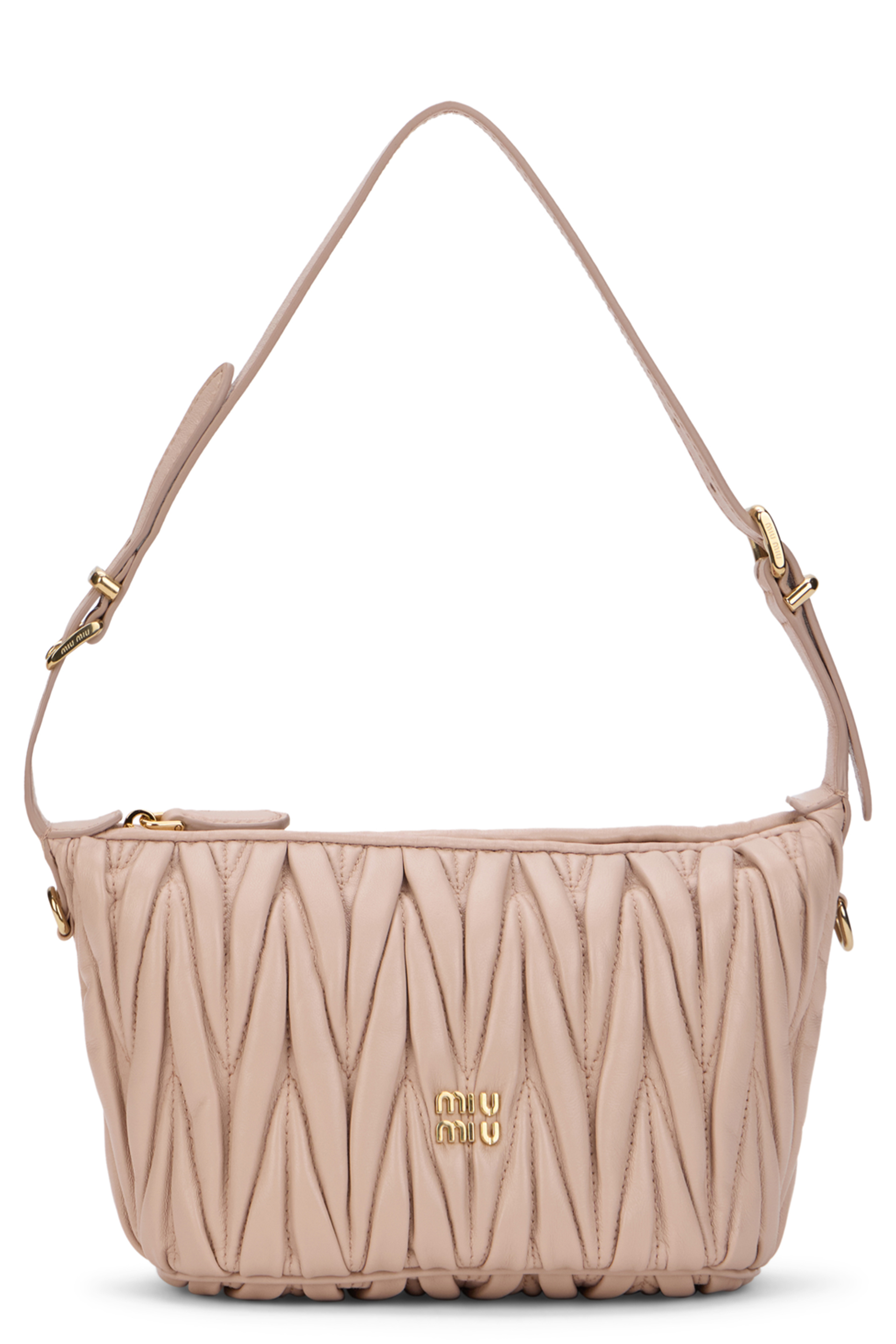 Handbag in quilted napa