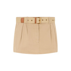 Cotton drill mini skirt