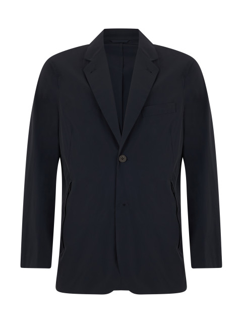 Single-breasted blazer with pockets with zipper