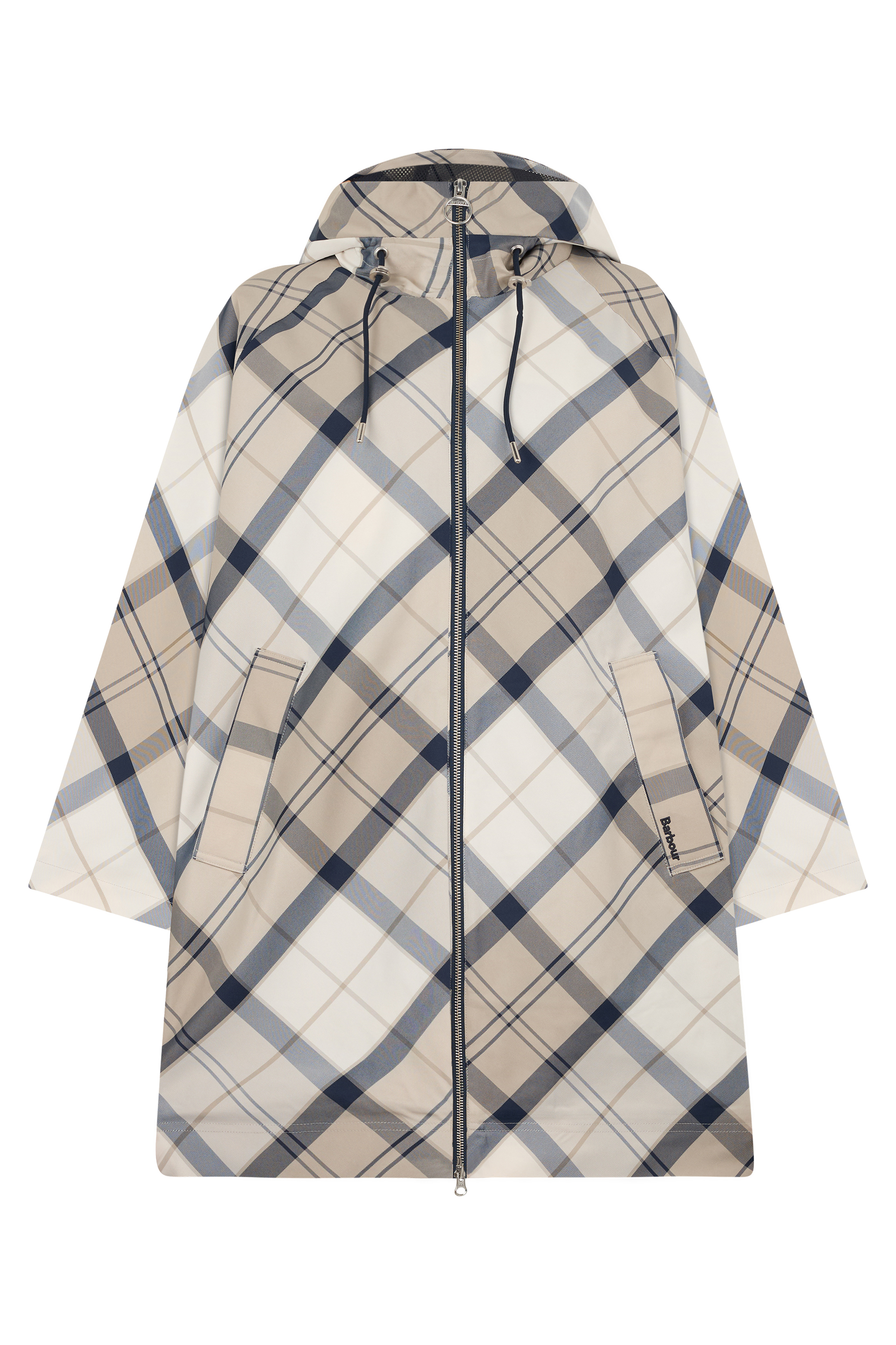 Checked rain jacket