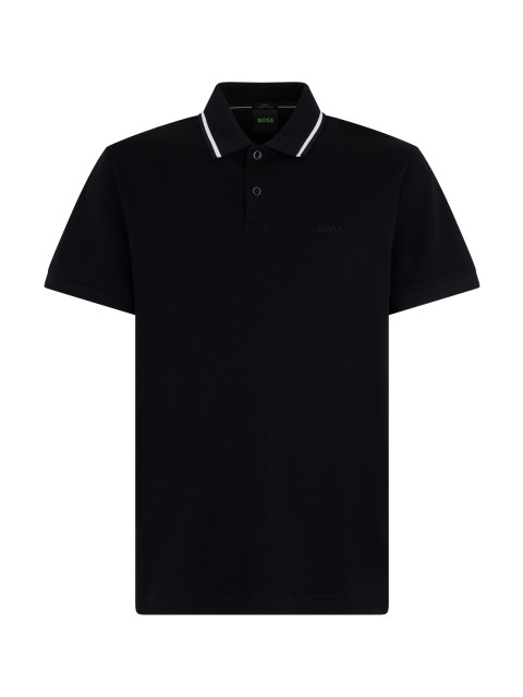 Cotton polo with short sleeves