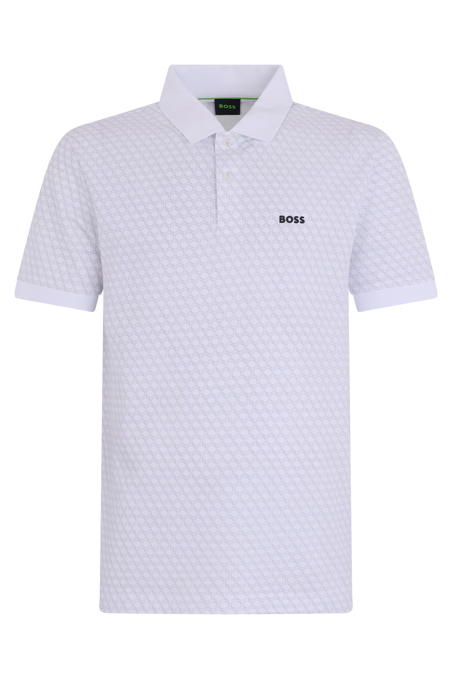 Cotton polo with pattern