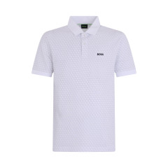 Cotton polo with pattern