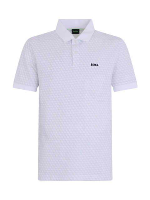 Cotton polo with pattern