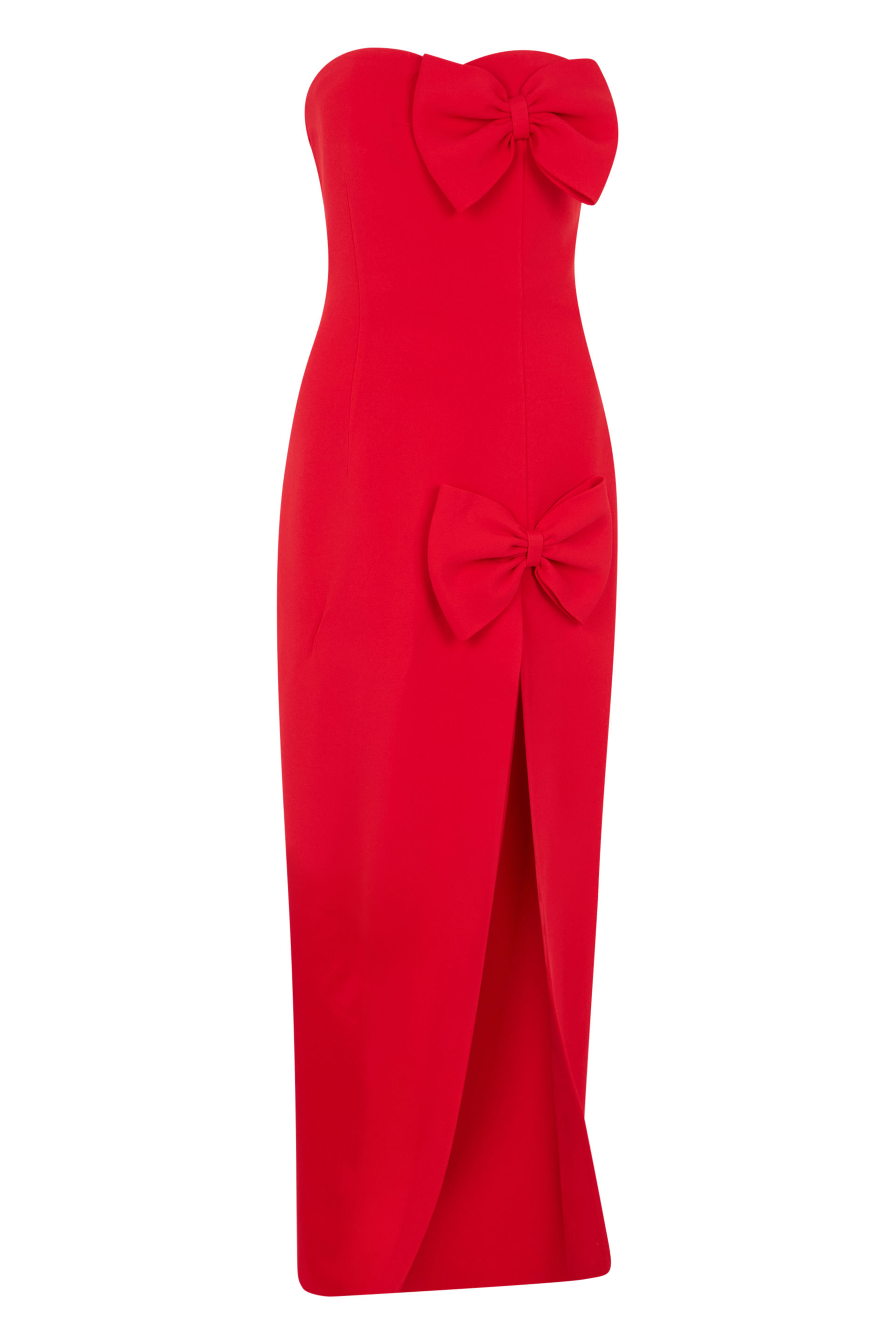 Midi dress with heart neckline