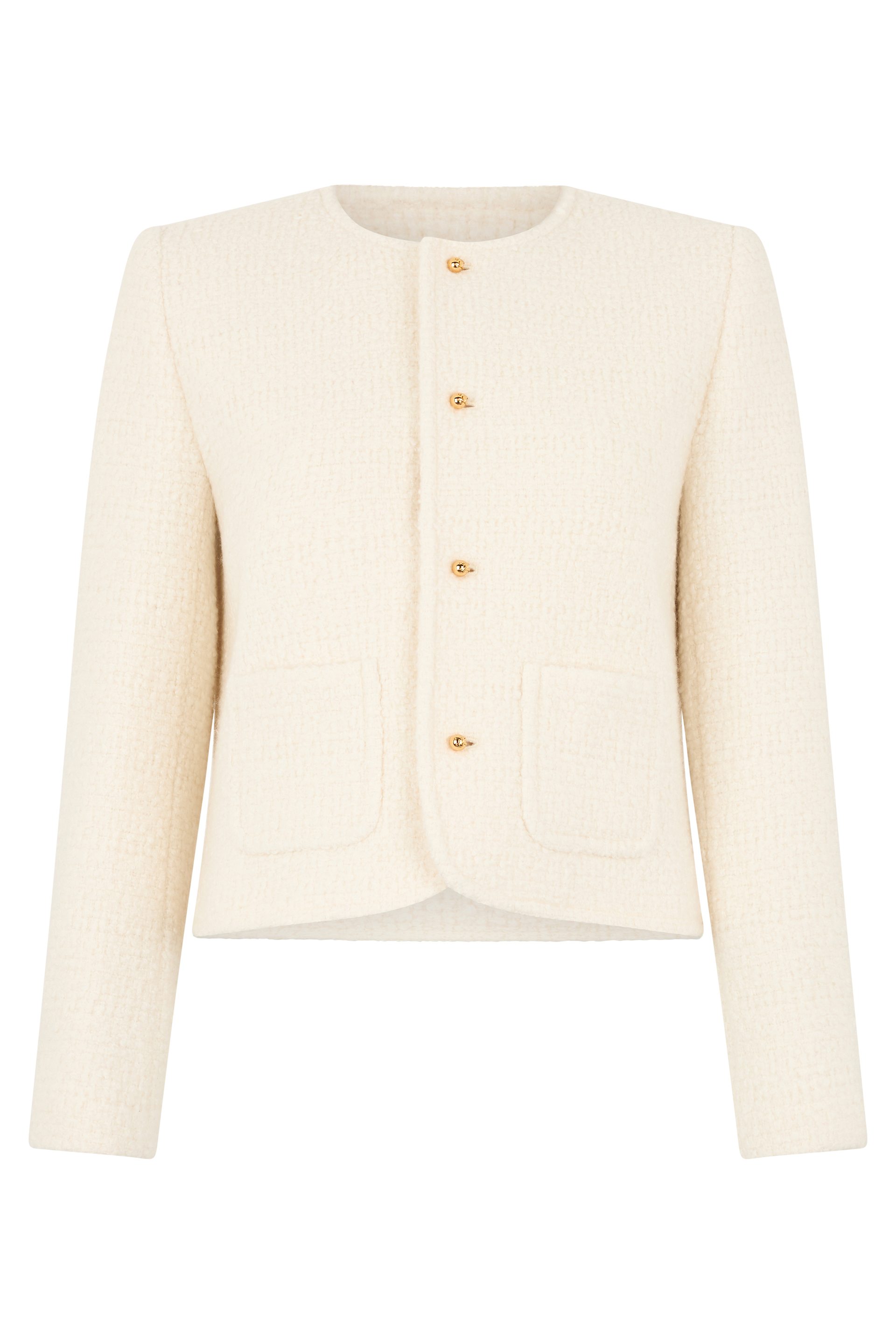 Icon jacket in cashmere and wool crepe