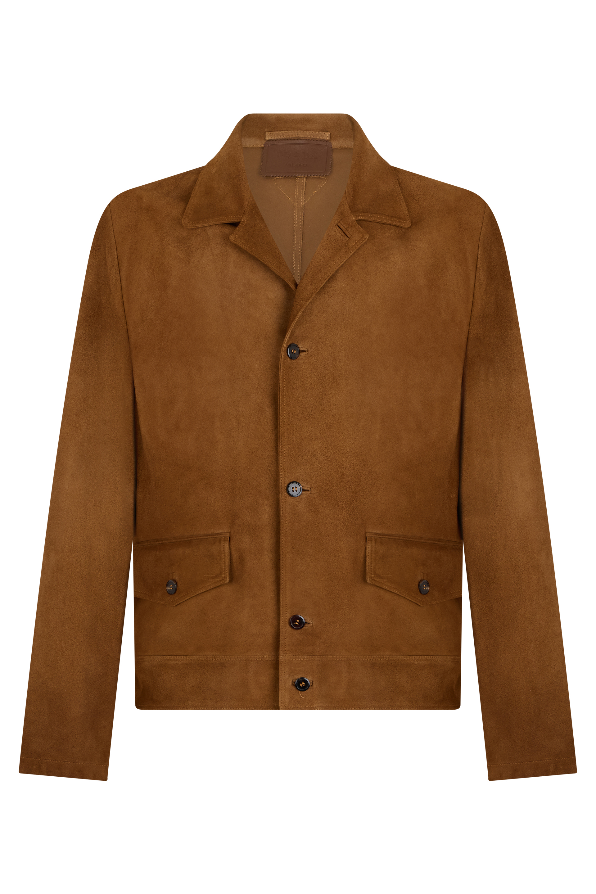 Short jacket in suede leather