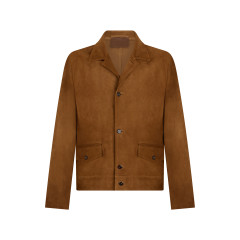 Short jacket in suede leather