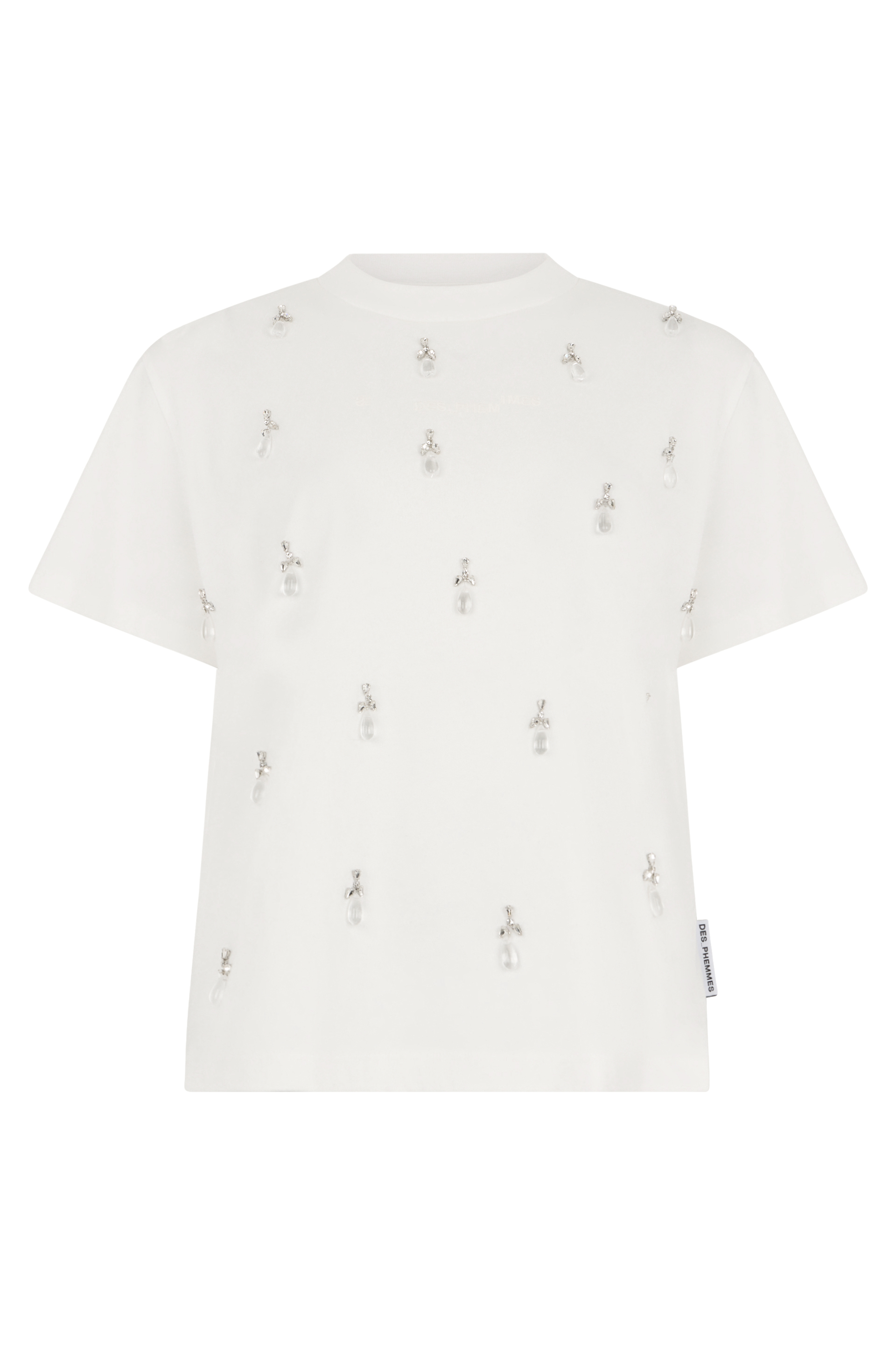Cotton t-shirt with jewelry