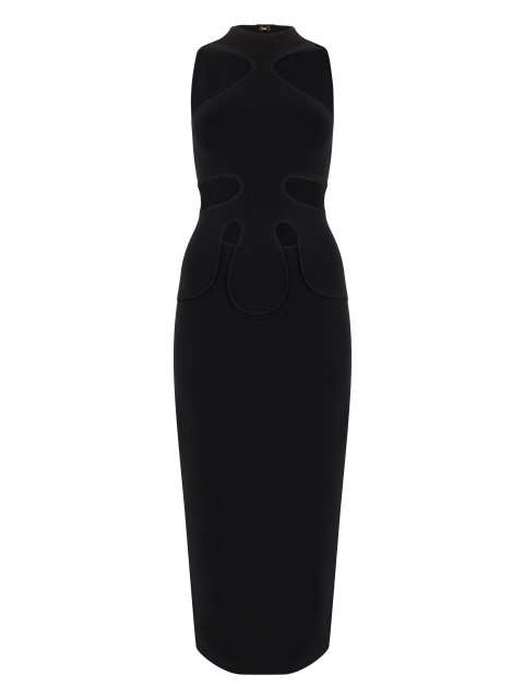 Midi dress with cut-out details