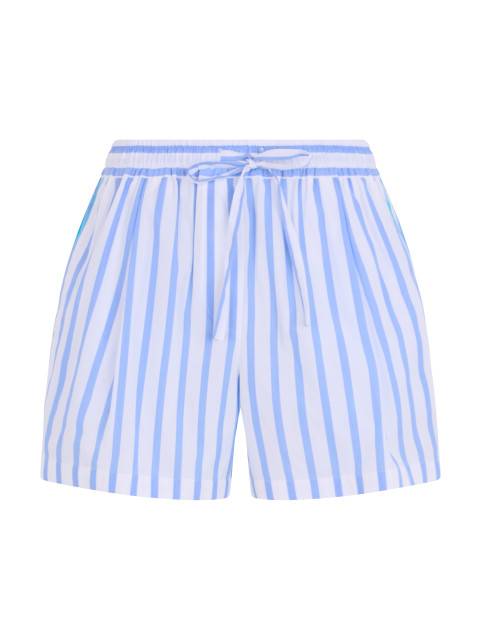 Striped poplin shorts