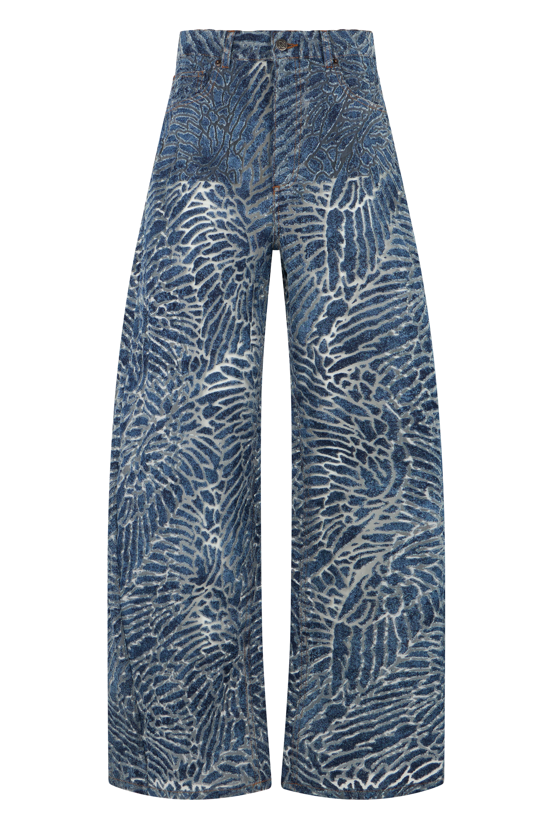 Loose cotton blend pants